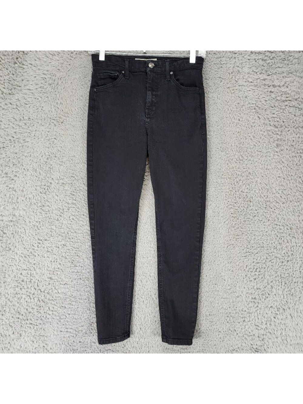 Topshop Moto Jeans Womens 28 Black Jamie Stretch Denim Skinny